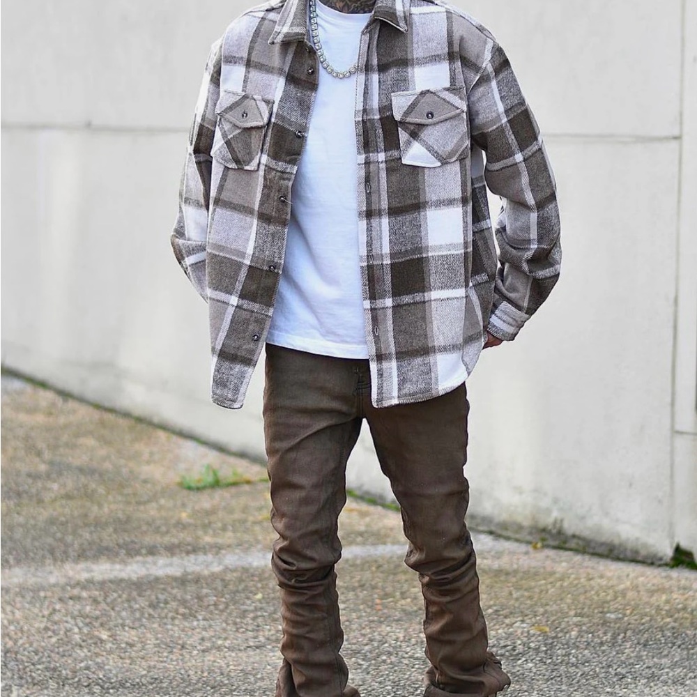 Plaid Shacket | Unisex | FashionNova | Medium